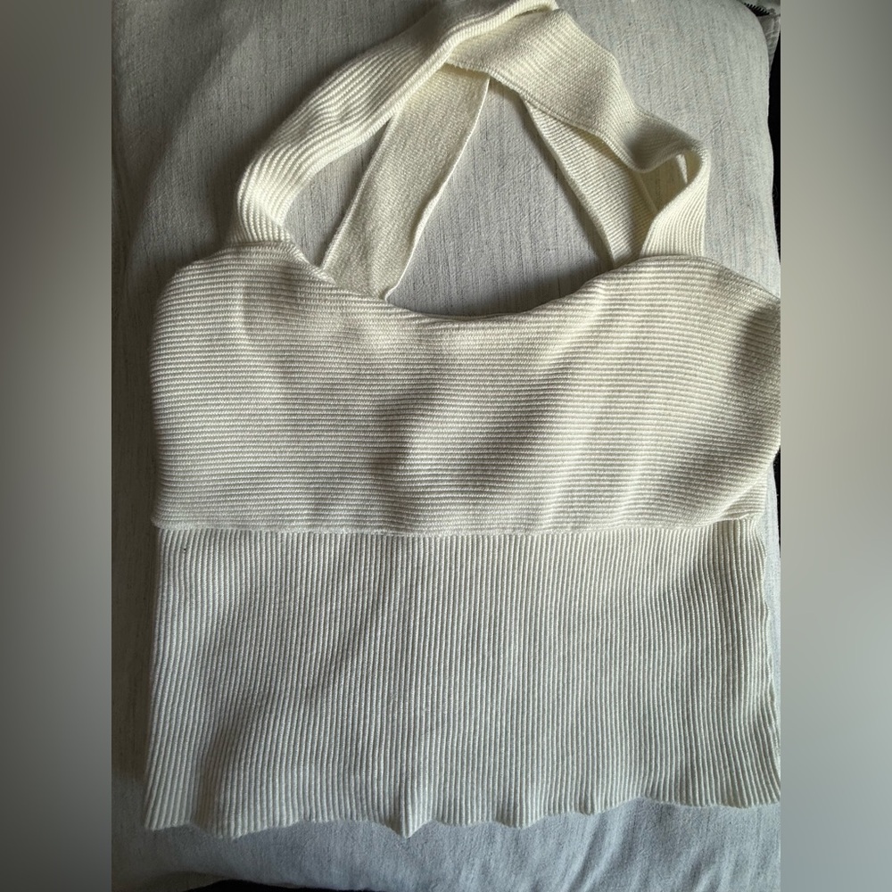 Abercrombie & Fitch Ottoman Ribbed Sweater Cross-Back Tank